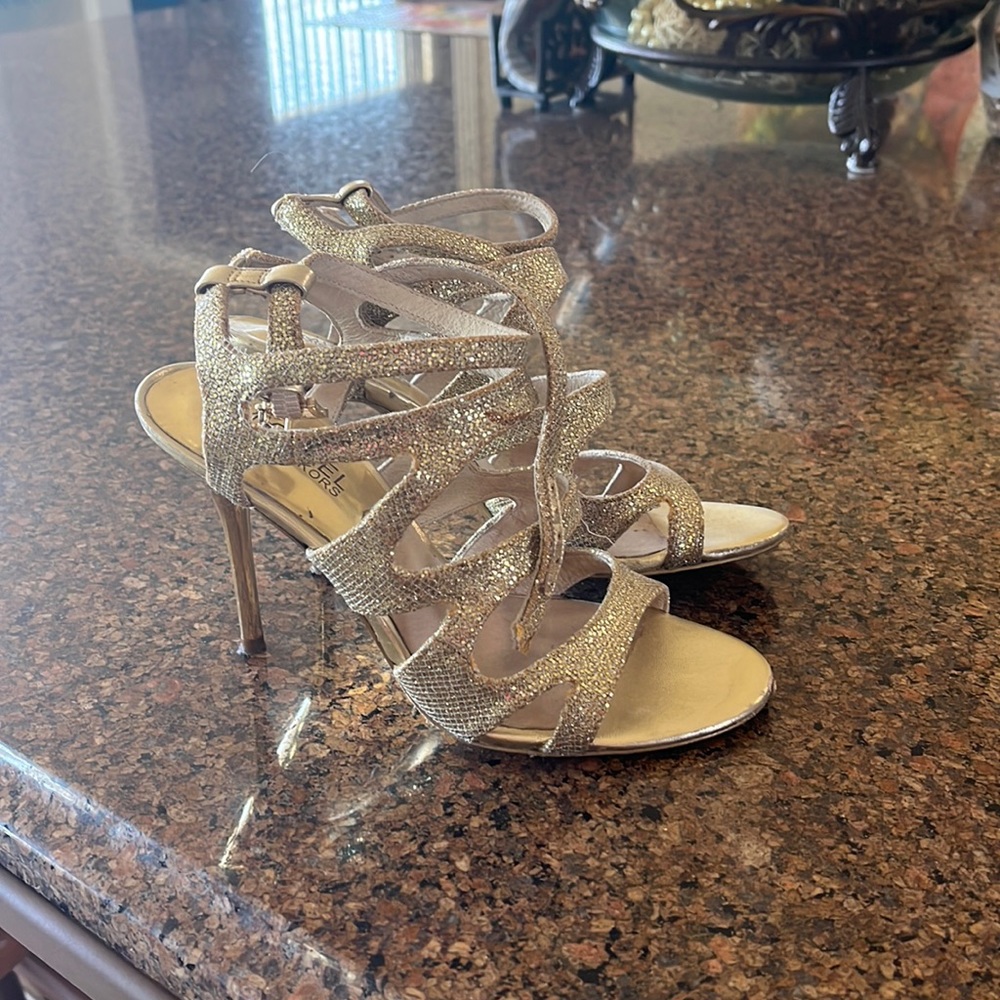 Michael Kors Gold Strappy Heels